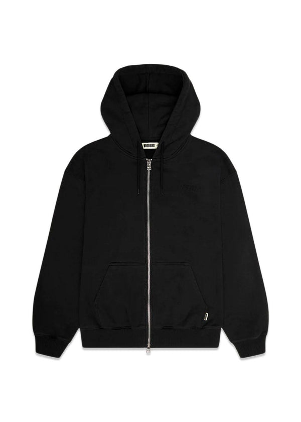 Pope Zip Hoodie - Black-Sweatshirts-Woodbird-Butler Loftet
