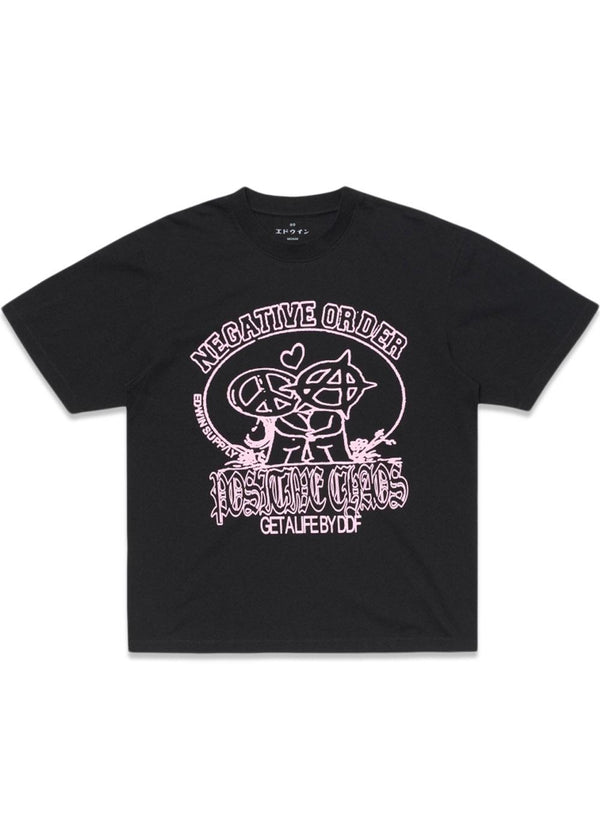 Positive Chaos T-shirt-zwart - zwart-T-shirts-Edwin-Butler Loftet