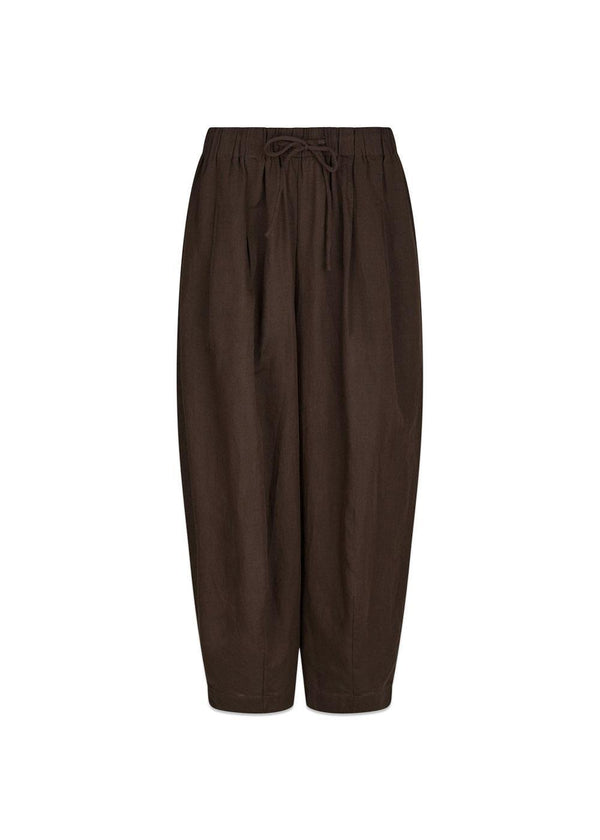 Prina Linnen Broek - Donkerbruin-Broek-Neo Noir-Butler Loftet