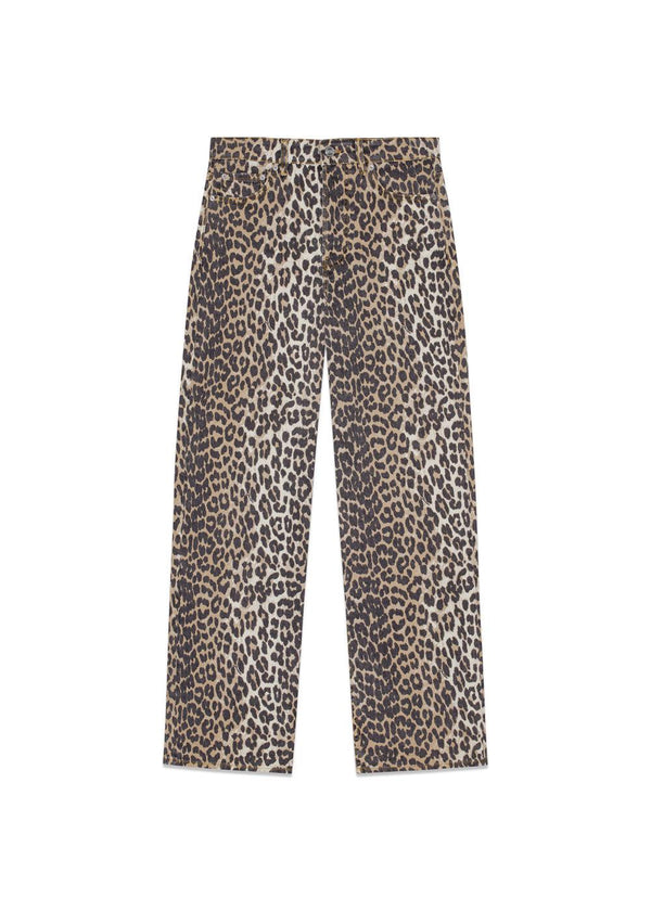 Print Denim Izey - Leopard-Jeans-Ganni-Butler Loftet