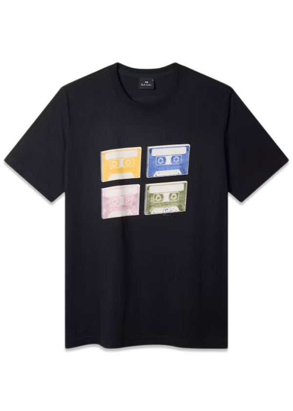 REG FIT SS T SHIRT TAPES - Zwart-T-shirts-Paul Smith - PS-Butler Loftet