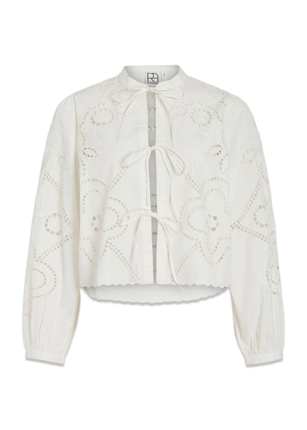 ROUCARIN L/S O-HALS TOP/1 - Cloud Dancer-Blouses-ROUGE EDIT-Butler Loftet