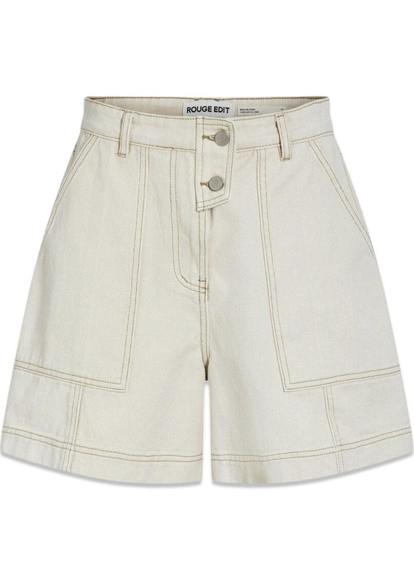 ROUNOVA DENIM SHORTS - Birch-Shorts-ROUGE EDIT-Butler Loftet