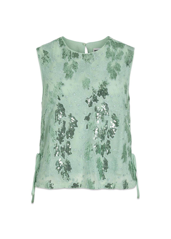 ROUSKYLAR S/L SHORT SEQUIN TOP - Hemlock-Top-ROUGE EDIT-Butler Loftet
