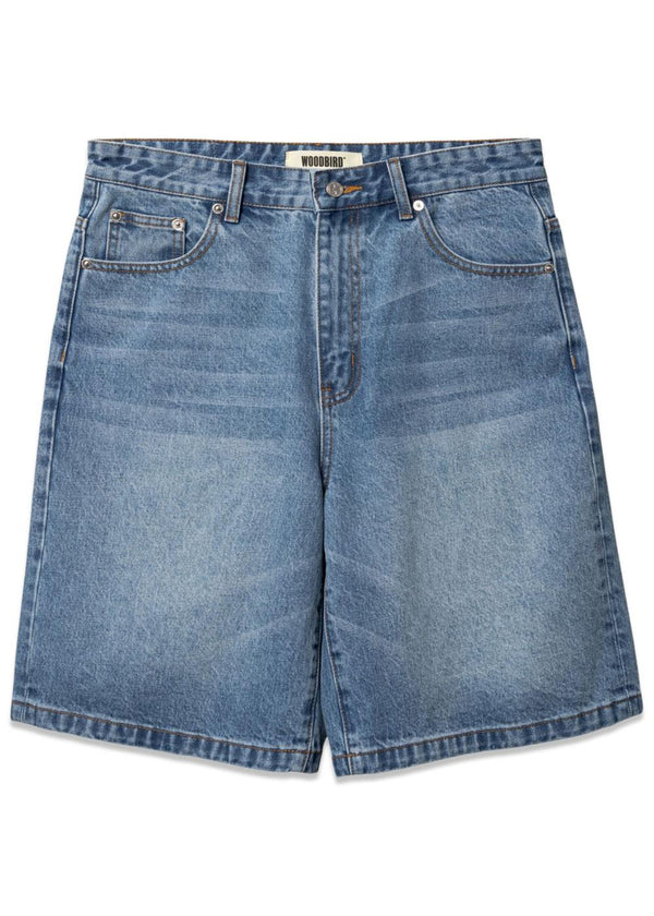 Rami Orig Shorts - Blue Washed-Shorts-Woodbird-Butler Loftet