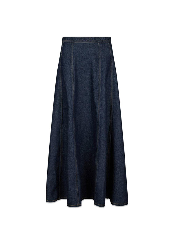 Raya Denim Skirt - Dark Blue-Skirts-Neo Noir-Butler Loftet