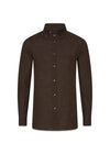 Reg Fit BD Signature Linnen - Bruin-Overhemden-Oscar Jacobson-Butler Loftet