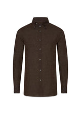 Reg Fit BD Signature Linnen - Bruin-Overhemden-Oscar Jacobson-Butler Loftet