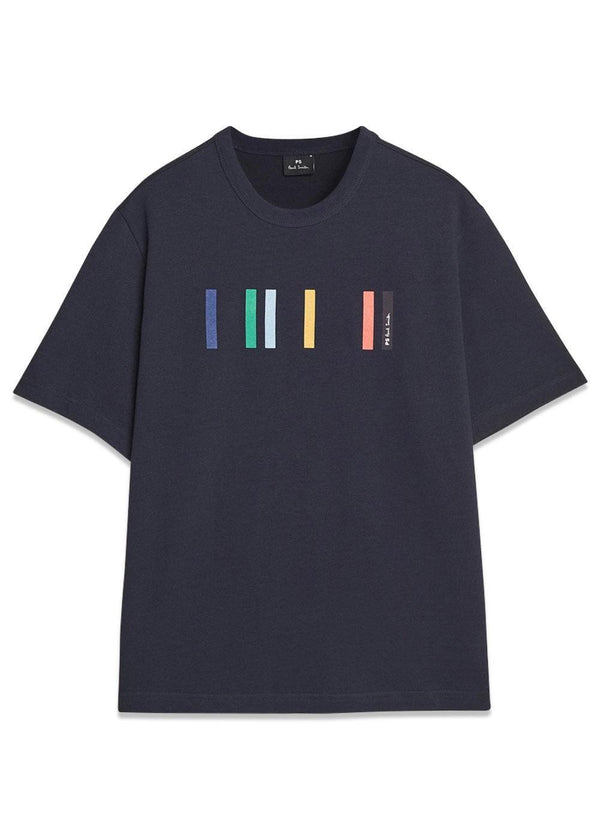 Reg Fit SS T Shirt Stripe - Navy-T-shirts-Paul Smith - PS-Butler Loftet