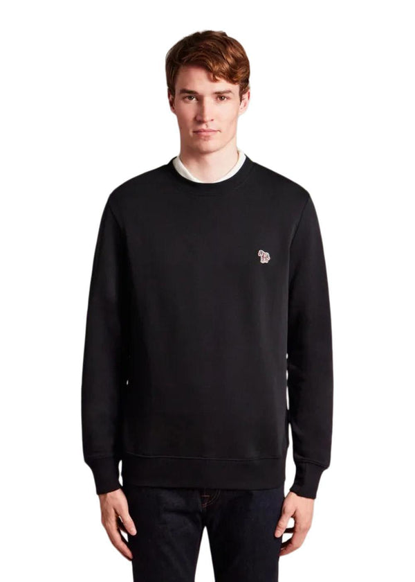Reg Fit Sweatshirt PS Zebra - Black-Sweatshirts-Paul Smith - PS-Butler Loftet