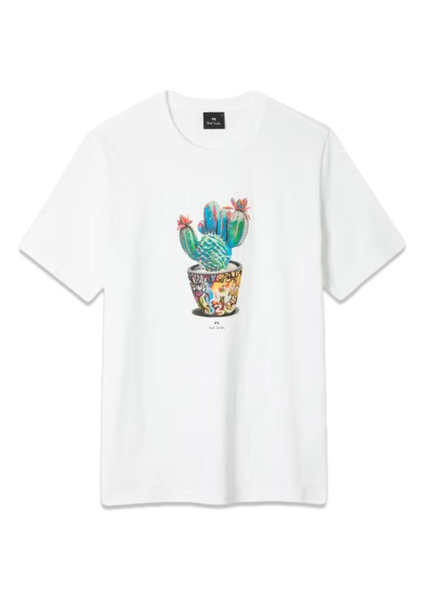 Reg Fit T-shirt Cactus - Wit-T-shirts-Paul Smith - PS-Butler Loftet
