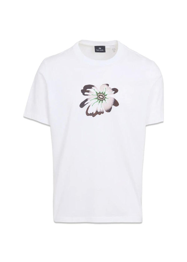 Reg Fit T-shirt Bloem - Wit-T-shirts-Paul Smith - PS-Butler Loftet