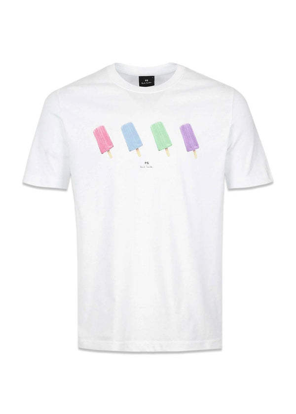 Reg Fit T-shirt Lollies - Wit-T-shirts-Paul Smith - PS-Butler Loftet