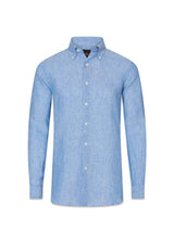 Signature linnen regular fit - Harmony Blue-shirts-Oscar Jacobson-Butler Loftet