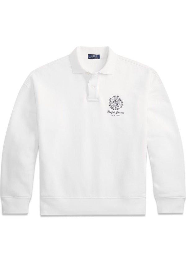 Relaxed Fit Fleece Grafisch Sweatshirt - Wit-Sweatshirts-Ralph Lauren-Butler Loftet
