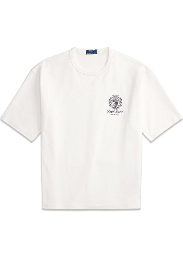 Relaxed Fit Jersey Grafisch T-shirt - Wit-T-shirts-Ralph Lauren-Butler Loftet