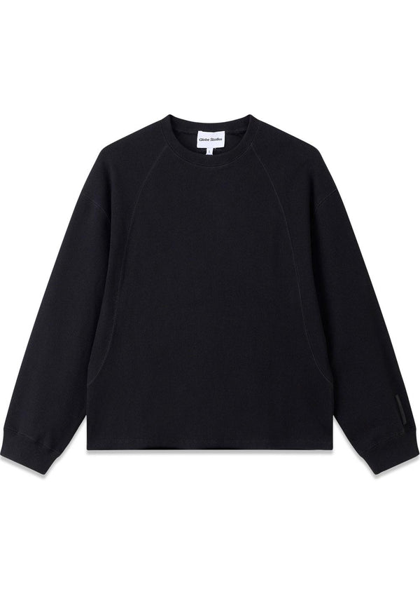 Rib Sweatshirt 'Zwart' - Zwart-Sweatshirts-Globe Studios-Butler Loftet