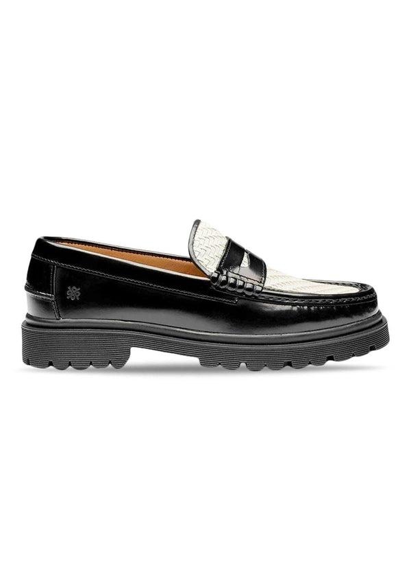 Richmond - Zwart Polido/Wit-Schoenen-Playboy Footwear-Butler Loftet