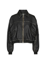 Oval Square's OSRocker Leren Bomber - Vintage Zwart. Koop hier bovenkleding.