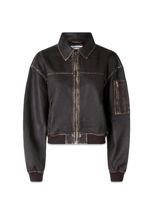 Oval Square's OSRocker Leren Bomber - Vintage Donker Eiken. Koop hier bovenkleding.