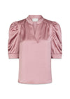 Roella Zware Satijnen Blouse - Evening Rose-Blouses-Neo Noir-Butler Loftet