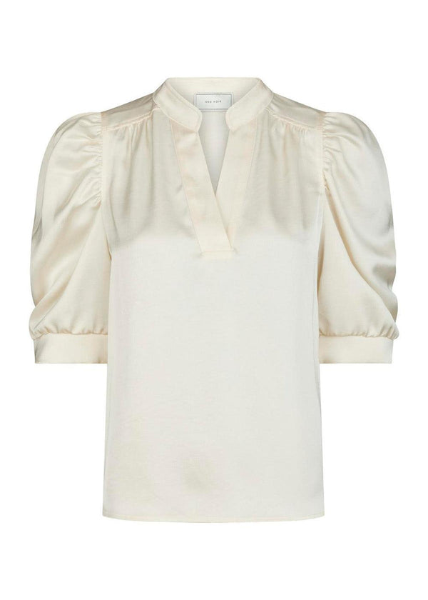 Roella Zware Satijnen Blouse - Parelblouses-Neo Noir-Butler Loftet