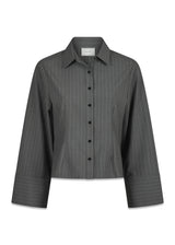 Rosa Pinstripe Shirt - Grey-Blouses-Neo Noir-Butler Loftet