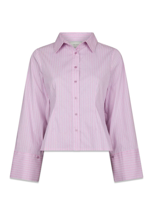 Rosa Shadow Stripe Shirt - Lichtroze-Overhemden-Neo Noir-Butler Loftet