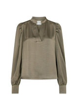 Rosslyn zware satijnen blouse - Cold Army-blouses-Neo Noir-Butler Loftet