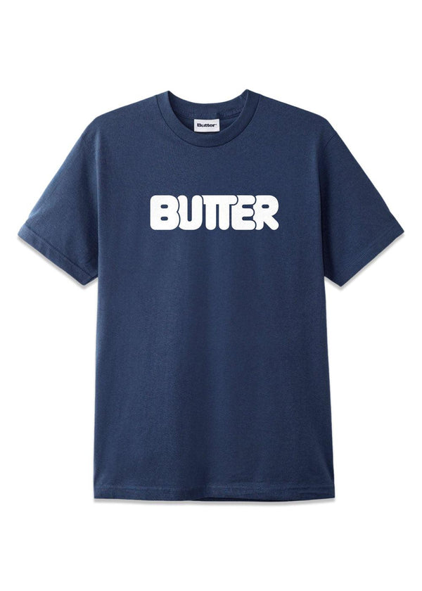 Rounded logo tee - Denim-T-shirts-Butter Goods-Butler Loftet