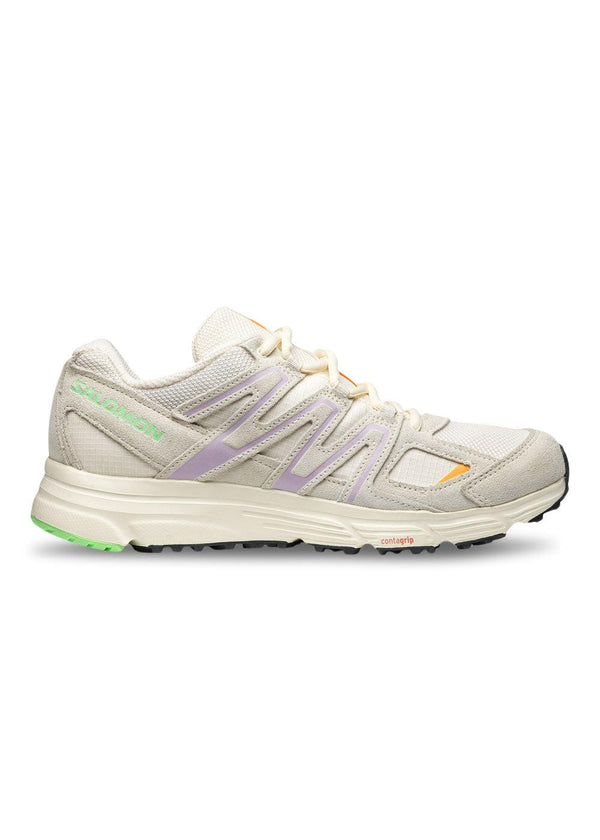 Salomons SHOES X-MISSION 4 SUEDE - Vanilla Ice/Orchid Bloom/Blazing Orange. Køb sneakers her.