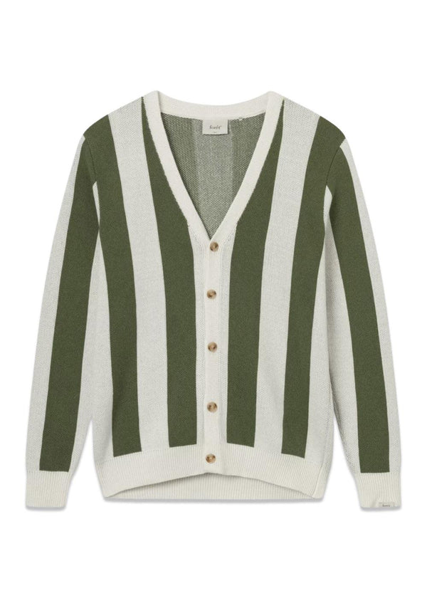 Foréts SPROUT STRIPE CARDIGAN - Willow. Køb strik her.