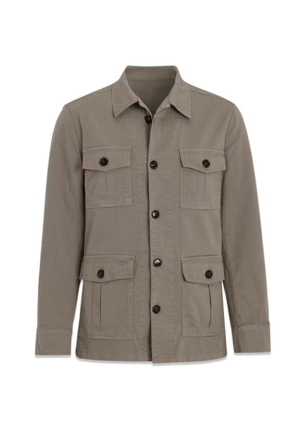 Safari Shirtjack - Comfort Groen-Bovenkleding-Oscar Jacobson-Butler Loftet