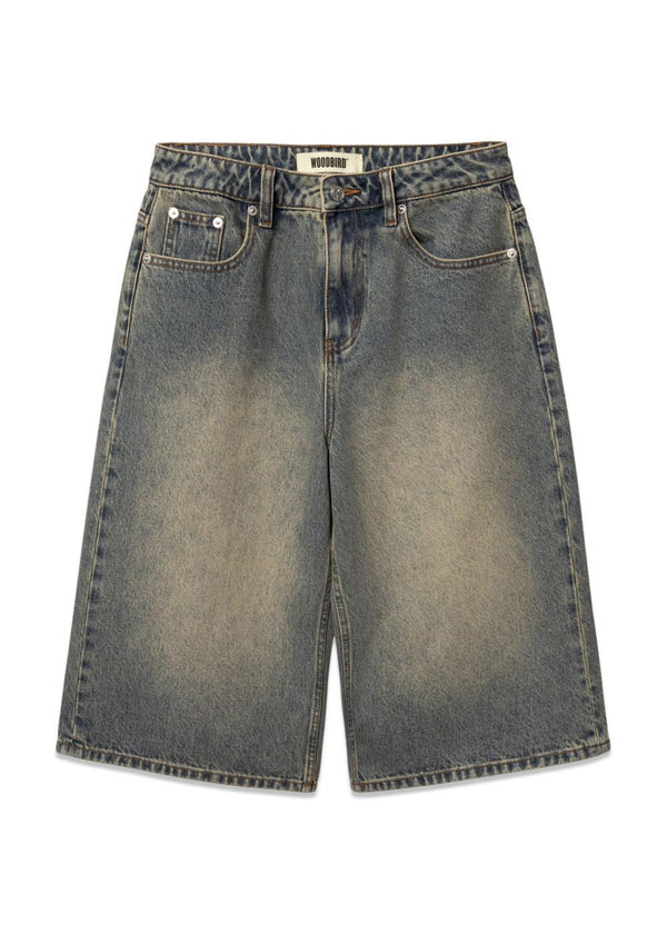 Shan Aged Shorts - Donkerblauw-Shorts-Woodbird-Butler Loftet