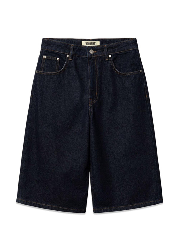 Shan Raw Shorts - Raw Blauw-Shorts-Woodbird-Butler Loftet