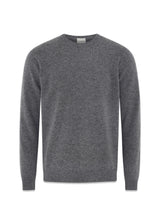 Sheffield Pullover O Neck Cashmere - Stone Grey Mel-Knitwear-Clipper-Butler Loftet