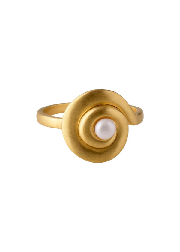 Shell Flower Ring - Verguld-Sieraden-Pernille Corydon-Butler Loftet