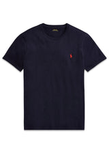 Op maat gemaakt slim fit T-shirt met korte mouwen - Blauw-T-shirts-Ralph Lauren-Butler Loftet