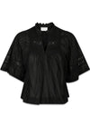 Siama S Voile Blouse - Zwart-Blouses-Neo Noir-Butler Loftet