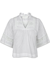 Siama S Voile Blouse - Wit-Blouses-Neo Noir-Butler Loftet