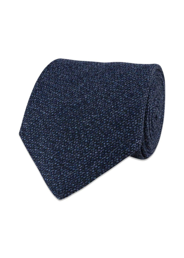 Zijden Stropdas - Jeansblauw-Accessoires-Portia-Butler Loftet