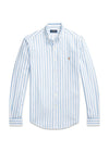 Slim Fit Oxford Overhemd - Blauw Gestreept Oxford-Overhemden-Ralph Lauren-Butler Loftet