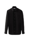 Slim Fit Signature Twill Puntig - Zwart-Overhemden-Eton-Butler Loftet