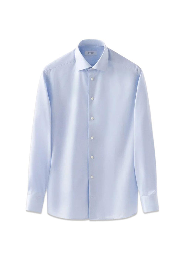 Slim Fit Signature Twill Puntig - Lichtblauw-Overhemden-Eton-Butler Loftet