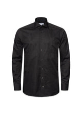Eton's Slim - Signature Twill met geometrische print - Donkerblauw. Koop hier overhemden.