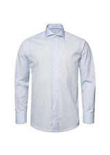 Etons Slim-Poplin Print - Light Blue. Køb shirts her.