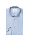 Slank semi-solid effect dobby overhemd - lichtblauw-shirts-Eton-Butler Loftet