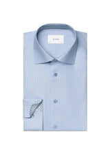 Slank semi-solid effect dobby overhemd - lichtblauw-shirts-Eton-Butler Loftet