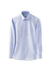 Slank overhemd van keperstof met textuur - Lichtblauw-Shirts-Eton-Butler Loftet