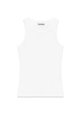 Zachte katoenen rib tanktop - Bright White-Top-Ganni-Butler Loftet